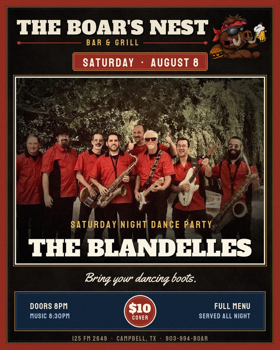 The Blandelles live at The Boar's Nest, Saturday, August 8
